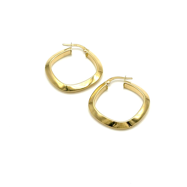 18K GOLD PRATOMAGNO HOOP EARRINGS - HANDMADE IN ITALY