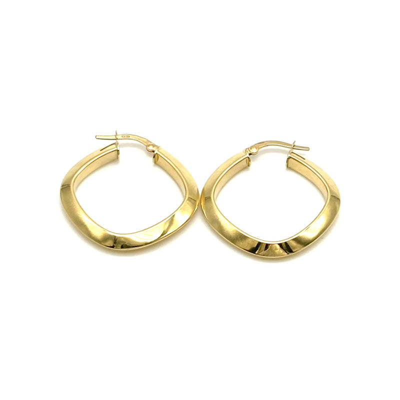 18K GOLD PRATOMAGNO HOOP EARRINGS - HANDMADE IN ITALY