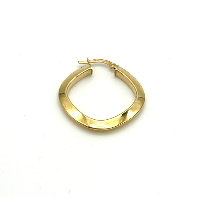 18K GOLD PRATOMAGNO HOOP EARRINGS - HANDMADE IN ITALY