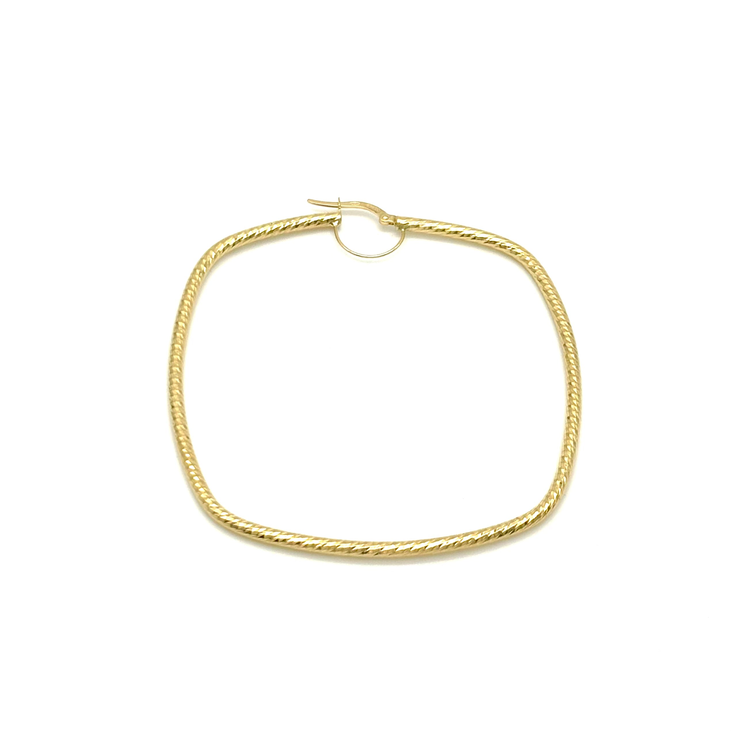 18K GOLD POSILLIPO LARGE HOOP EARRINGS - HANDMADE IN ITALY