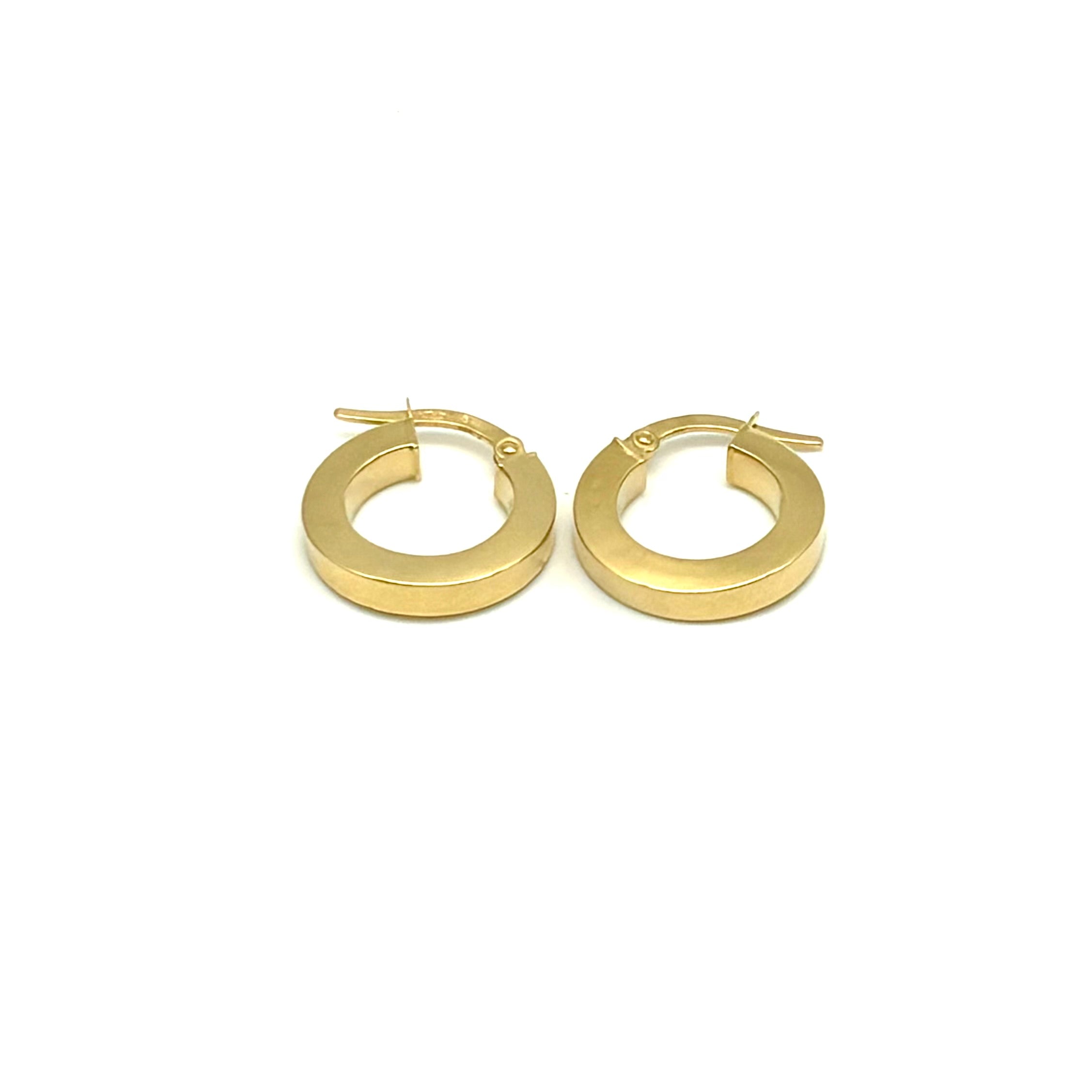 18K GOLD AMICHE HOOP EARRINGS - HANDMADE IN ITALY