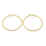 18K GOLD HOOP EARRINGS - HANDMADE IN ITALY