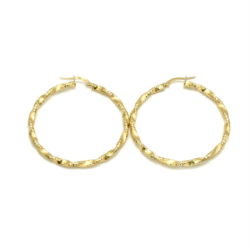 18K GOLD VENERE HOOP EARRINGS - HANDMADE IN ITALY