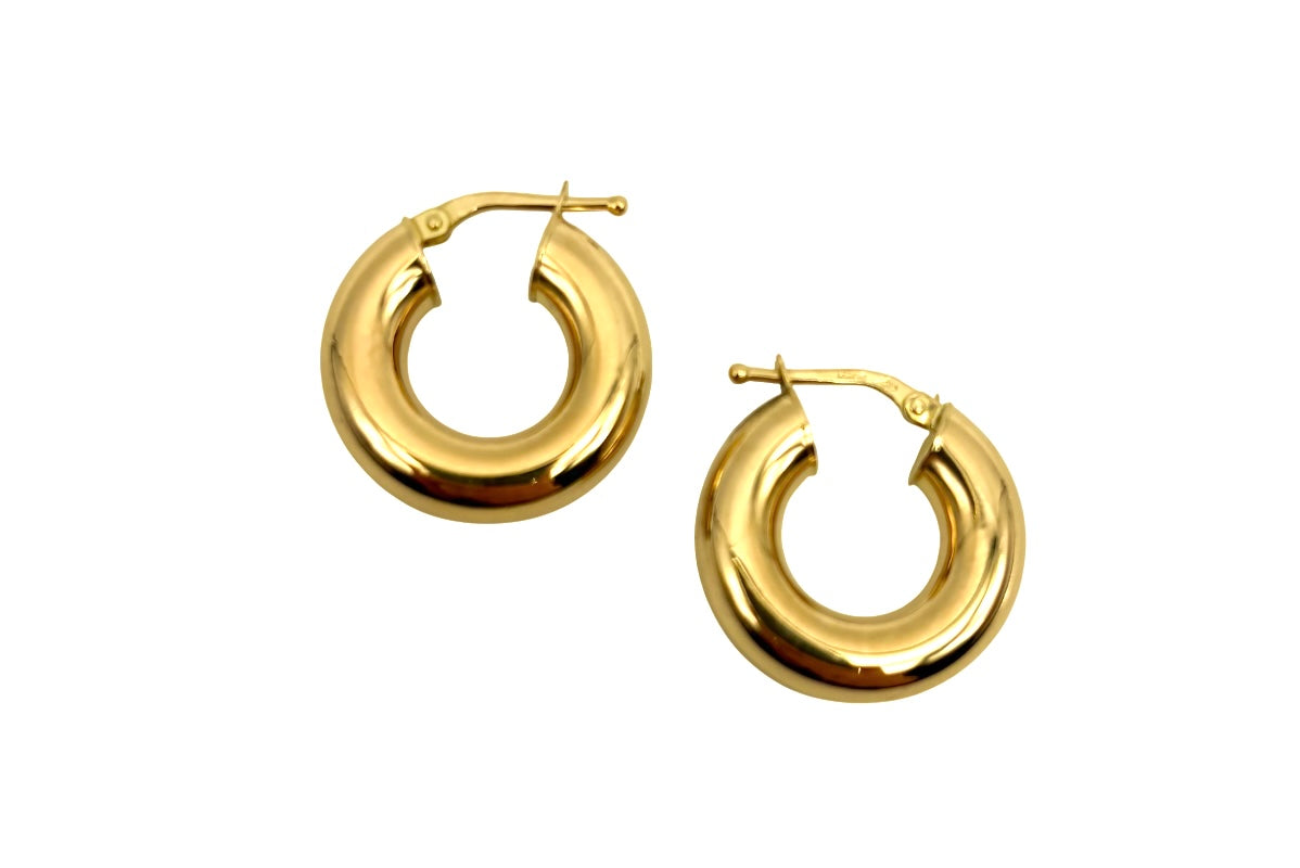 18K GOLD ANASTASIA HOOP EARRINGS - HANDMADE IN ITALY