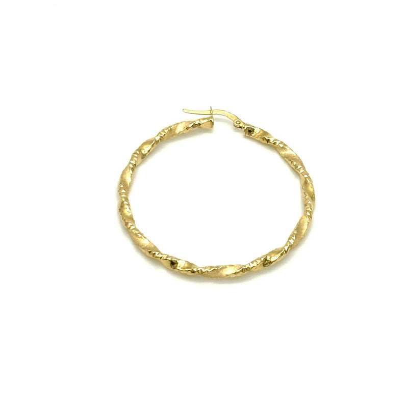 18K GOLD VENERE HOOP EARRINGS - HANDMADE IN ITALY