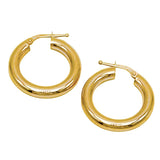 18K GOLD GINA HOOP EARRINGS - HANDMADE IN ITALY