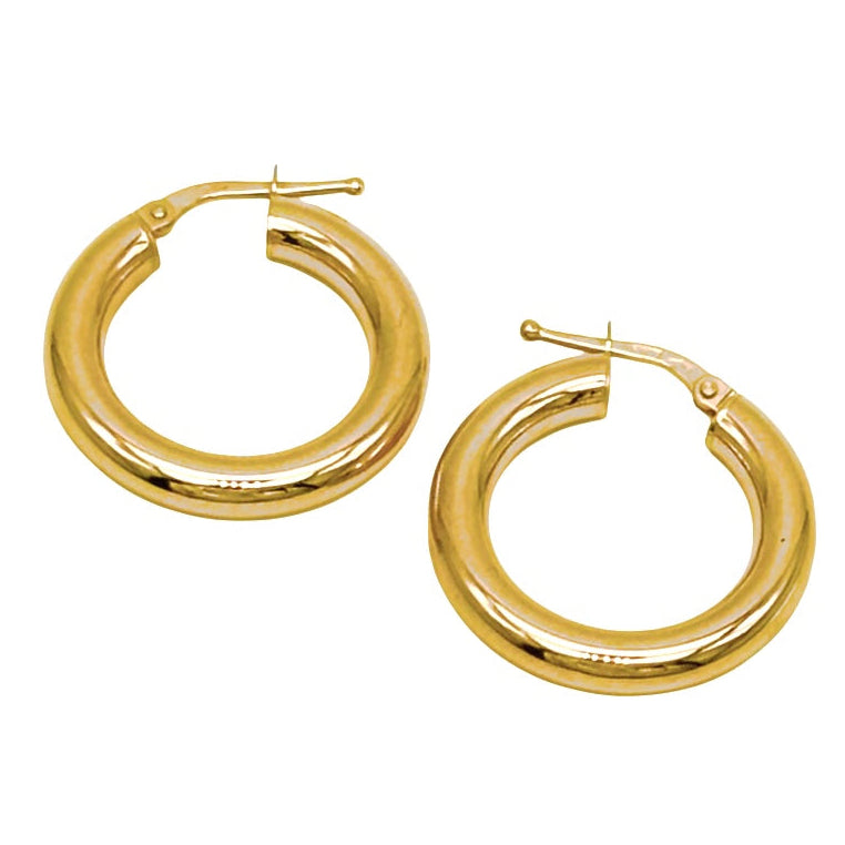 18K GOLD GINA HOOP EARRINGS - HANDMADE IN ITALY