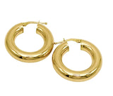 18K GOLD PASQUALINA HOOP EARRINGS - HANDMADE IN ITALY