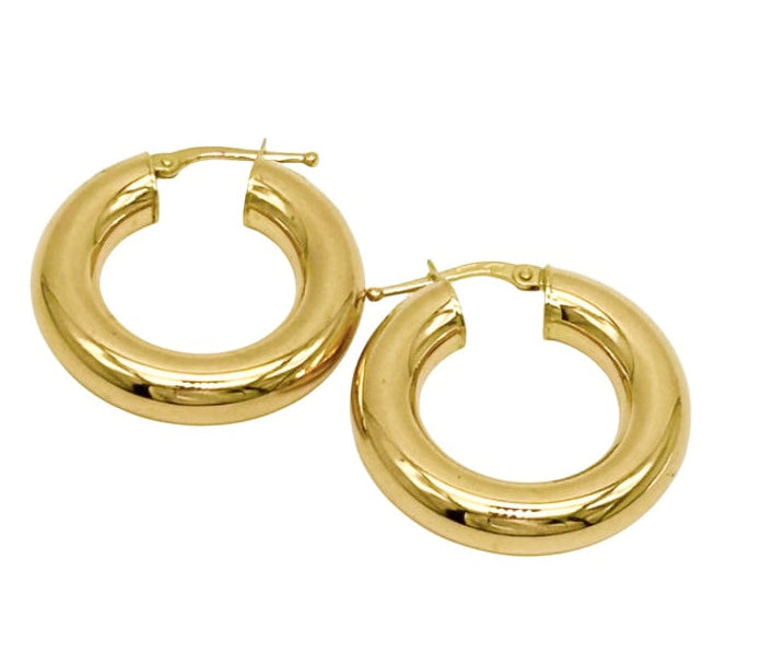 18K GOLD PASQUALINA HOOP EARRINGS - HANDMADE IN ITALY