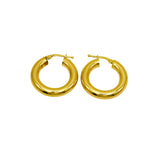 18K GOLD ALESSIA HOOP EARRINGS - HANDMADE IN ITALY