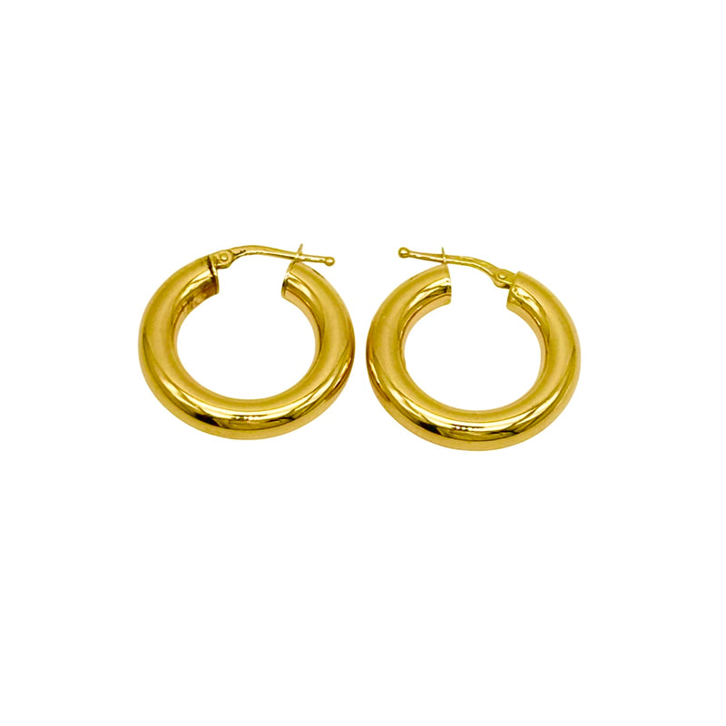 18K GOLD ALESSIA HOOP EARRINGS - HANDMADE IN ITALY