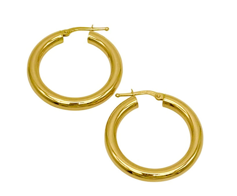 18K GOLD NICOLETTA HOOP EARRINGS - HANDMADE IN ITALY