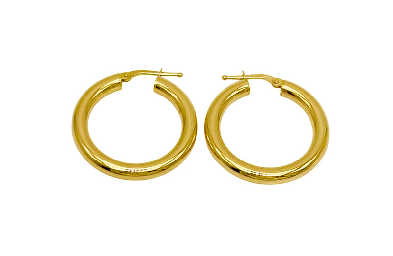 18K GOLD NICOLETTA HOOP EARRINGS - HANDMADE IN ITALY