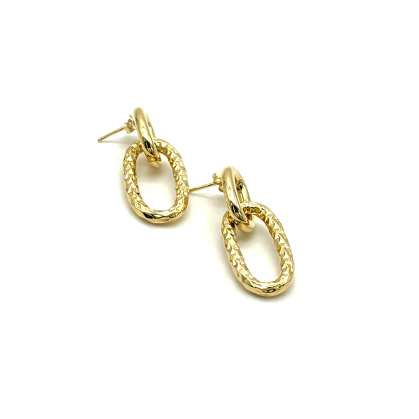 18K GOLD ORCHIDEA DROP EARRINGS - HANDMADE IN ITALY