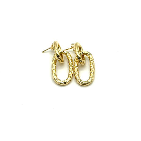 18K GOLD ORCHIDEA DROP EARRINGS - HANDMADE IN ITALY