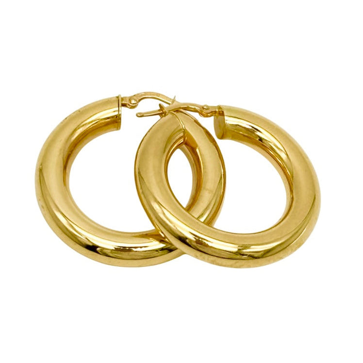 18K GOLD LILLI HOOP EARRINGS - HANDMADE IN ITALY