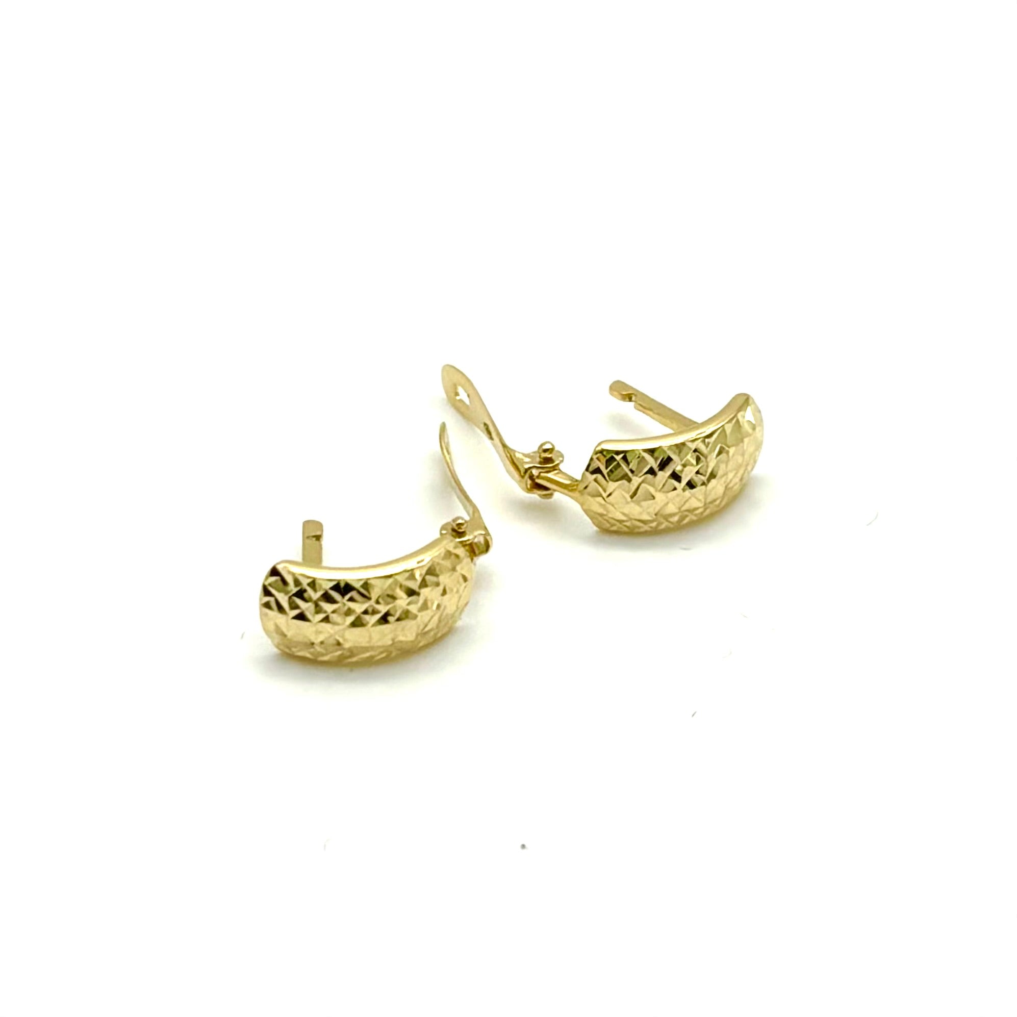 18K GOLD LATCH BACK ELISABETTA EARRINGS - HANDMADE IN ITALY