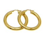 18K GOLD CARMEN HOOP EARRINGS - HANDMADE IN ITALY