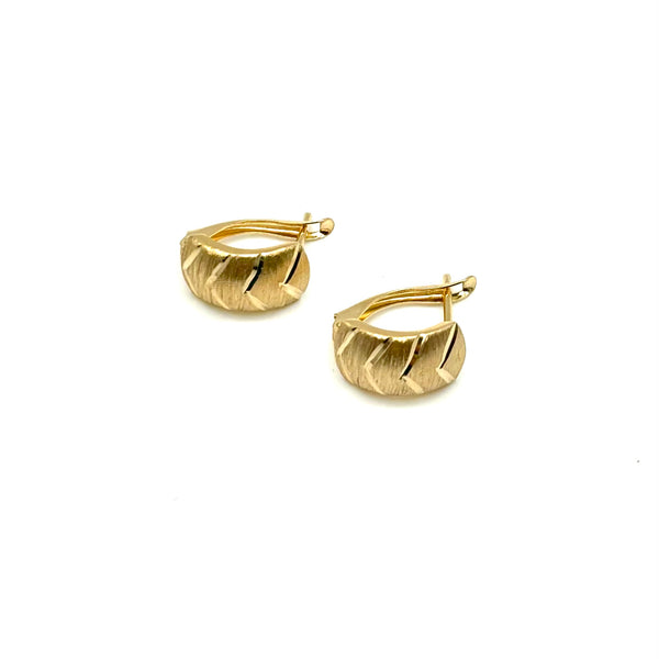 18K GOLD LATCH BACK FIAMMETTA EARRINGS - HANDMADE IN ITALY