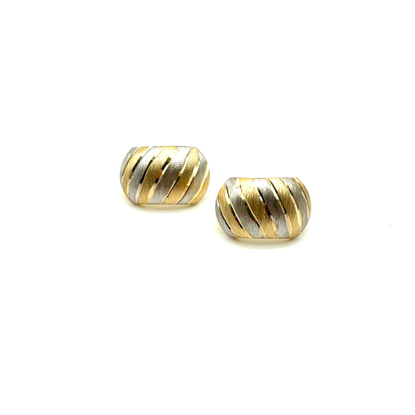 18K GOLD LATCH BACK OMBRETTA EARRINGS - HANDMADE IN ITALY