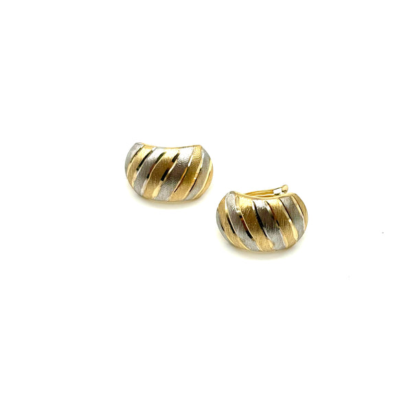 18K GOLD LATCH BACK OMBRETTA EARRINGS - HANDMADE IN ITALY