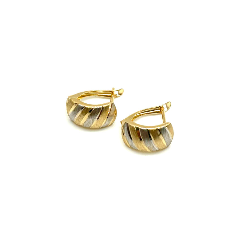 18K GOLD LATCH BACK BETTA EARRINGS - HANDMADE IN ITALY