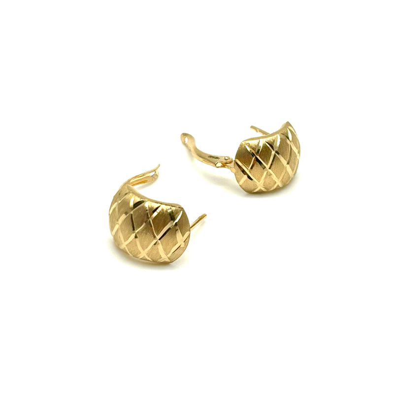 18K GOLD LATCH BACK MORETTA EARRINGS - HANDMADE IN ITALY