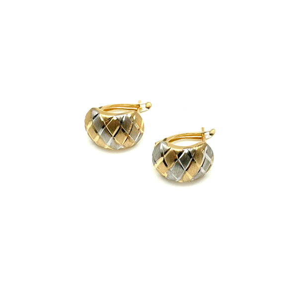 18K GOLD LATCH BACK BRUNETTA EARRINGS - HANDMADE IN ITALY