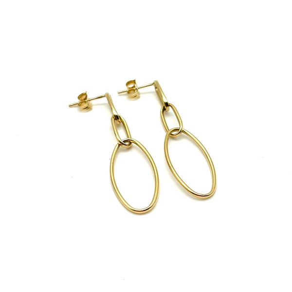 18K GOLD ATHENA DROP EARRINGS - HANDMADE IN ITALY