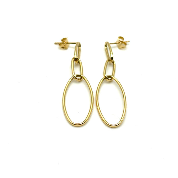 18K GOLD ATHENA DROP EARRINGS - HANDMADE IN ITALY