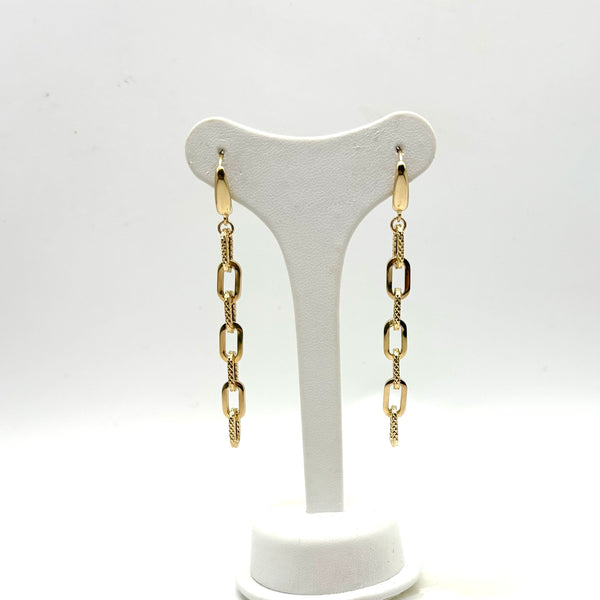 18K GOLD MANTELLO DROP EARRINGS - HANDMADE IN ITALY