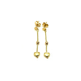 18K GOLD CUORE DROP EARRINGS - HANDMADE IN ITALY