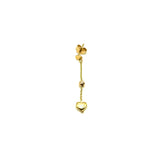 18K GOLD CUORE DROP EARRINGS - HANDMADE IN ITALY