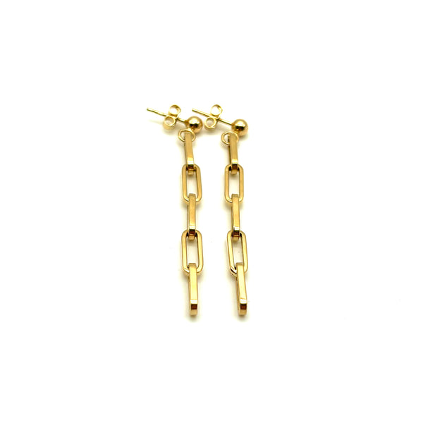 18K GOLD MANGO DROP EARRINGS - HANDMADE IN ITALY