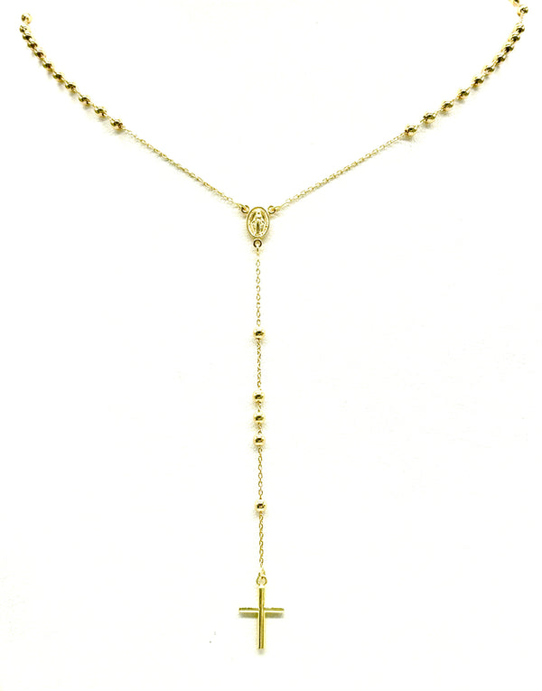 18K GOLD MALVONE ROSARY NECKLACE - HANDMADE IN ITALY