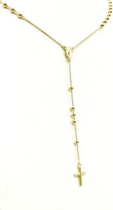 18K GOLD MALVONE ROSARY NECKLACE - HANDMADE IN ITALY