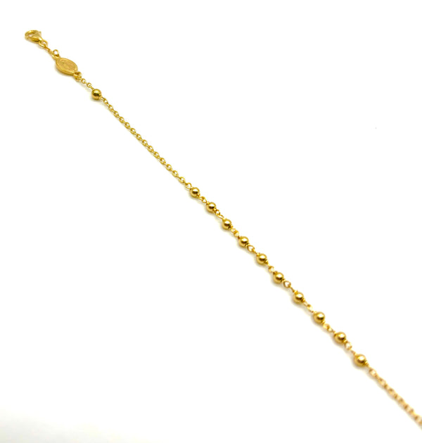 18K GOLD ROSARY BRACELET - HANDMADE IN ITALY