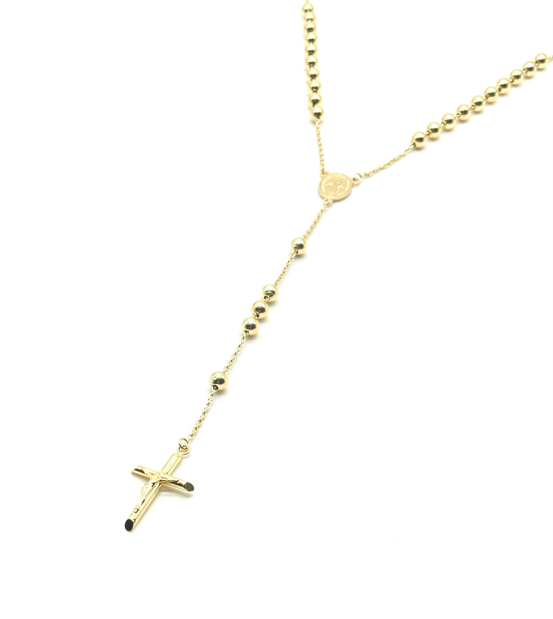 18K GOLD NARCISO ROSARY NECKLACE - HANDMADE IN ITALY