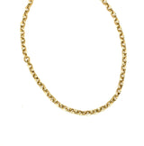 18K GOLD ROLO CHAIN NECKLACE - HANDMADE IN ITALY