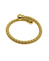 18K GOLD BANGLE BRACELET - HANDMADE IN ITALY