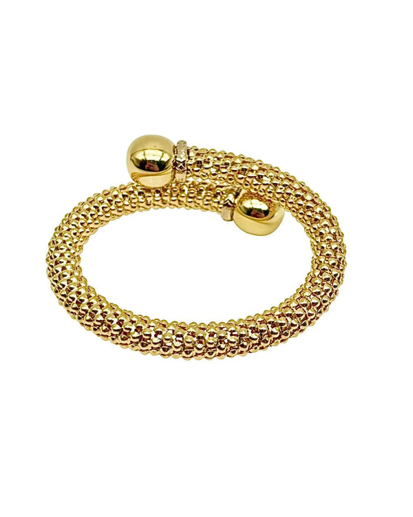 18K GOLD BANGLE BRACELET - HANDMADE IN ITALY