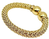 18K GOLD BANGLE BRACELET - HANDMADE IN ITALY