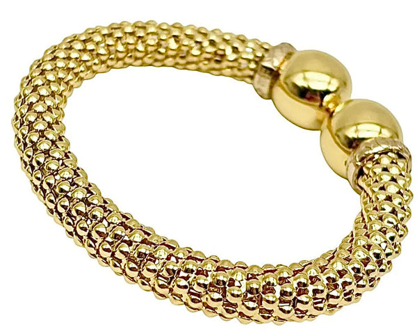 18K GOLD BANGLE BRACELET - HANDMADE IN ITALY