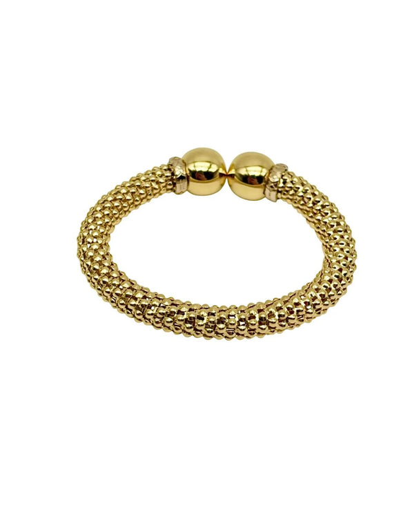 18K GOLD BANGLE BRACELET - HANDMADE IN ITALY