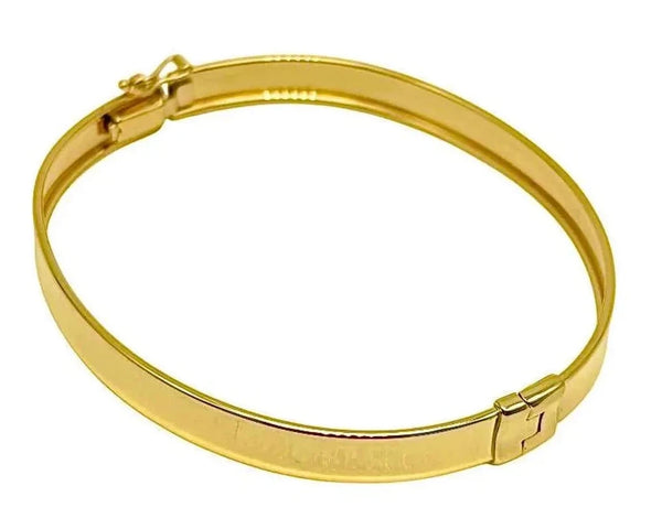 18K GOLD BANGLE BRACELET - HANDMADE IN ITALY