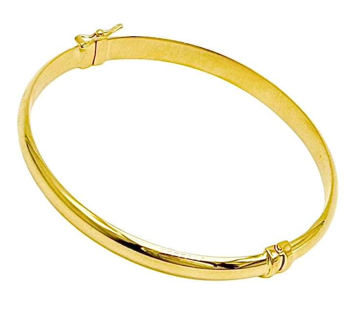 18K GOLD BANGLE BRACELET - HANDMADE IN ITALY