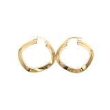 18K GOLD PRATOMAGNO HOOP EARRINGS - HANDMADE IN ITALY