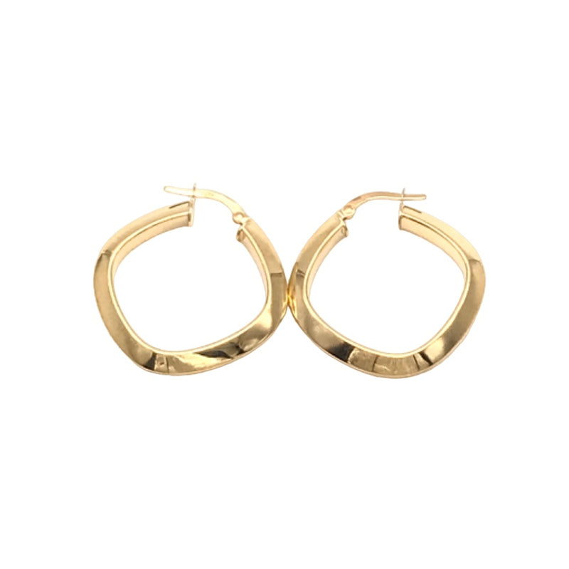 18K GOLD PRATOMAGNO HOOP EARRINGS - HANDMADE IN ITALY