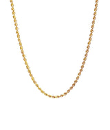 18k yellow gold rope chain front view