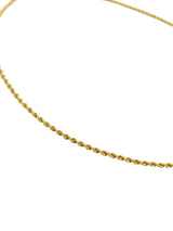 18k yellow gold rope chain right side